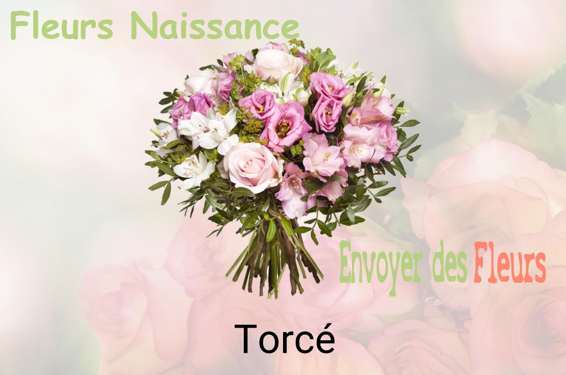 Bouquet de fleurs de naissance livré à Torcé